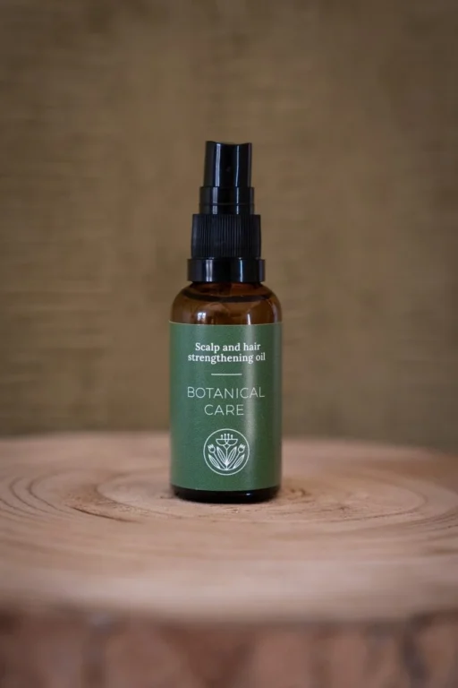 Scalp and hair strengthening oil